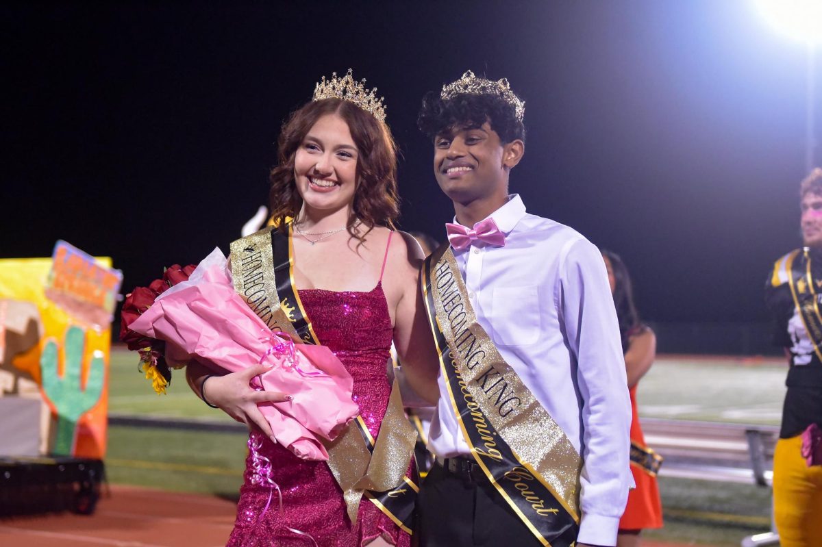 McKenna Caffrey as Homecoming Queen Aayush Chebolu as King