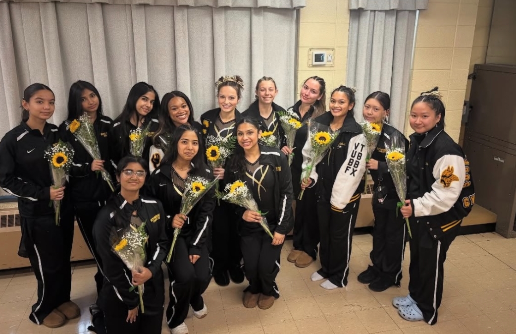 South Brunswick Gymnastics team after the Greater Middlesex Conference