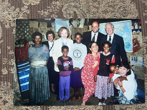 My mom’s family with then former US President Jimmy Carter, who along with other people at the American Embassy in Ethiopia helped expedite her immigration to the US, knowing that my mom and her siblings had a high chance of being parentless with my mom’s mother being in poor health.